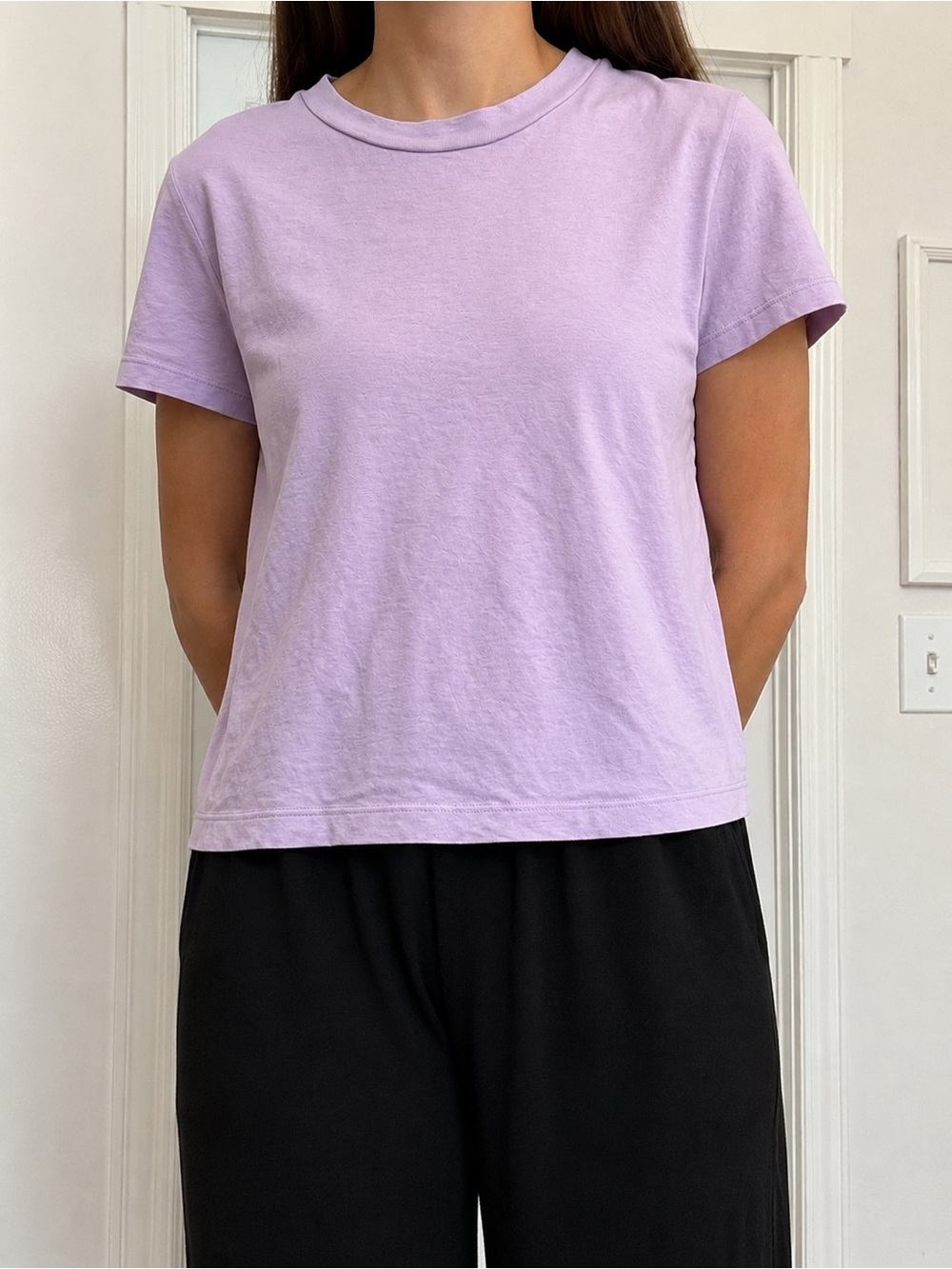 Zara Classic Crewneck Tee in Lilac - Women